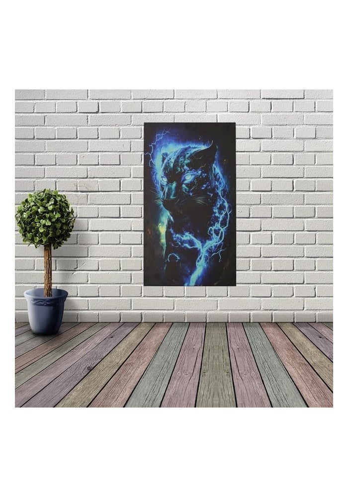 ARS High Definition Electric Neon Color a Panther Poster Wall Decoration, , Designer Merch,Non Toxic Ink,Matt Finish Large Size. No Frame. Best Posters 80 X 45Cm Multicolor (No Framed Poster-Size Available) - Image 4