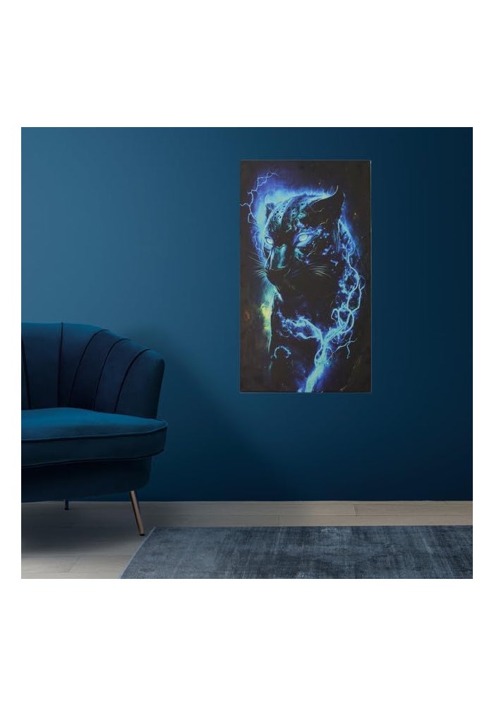 ARS High Definition Electric Neon Color a Panther Poster Wall Decoration, , Designer Merch,Non Toxic Ink,Matt Finish Large Size. No Frame. Best Posters 80 X 45Cm Multicolor (No Framed Poster-Size Available) - Image 3