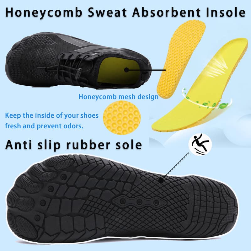 ziitop Water Shoes for Men Womens Barefoot Quick Dry Aqua Swim Beach Shoes Outdoor for Pool Surf Walking Water Park Yoga River Lake Hiking Kayaking - Image 5