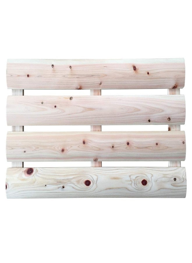 IPPINKA Natural Japanese Hinoki Wood Bath Mat, 24 x 14 in - Image 1