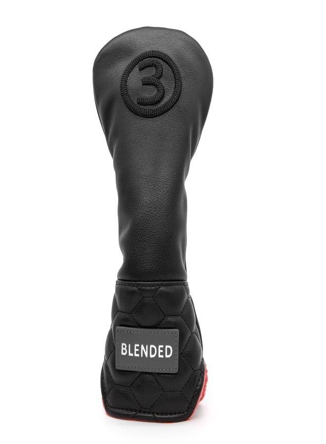 BAIRBRE Golf Club Head Covers, Driver Covers Fariway Wood Covers Hybrid Head Covers 3 Wood Headcover Leather Golf Headcover with Number Tag for Scotty Cameron Odyssey Taylormade (Black-3 Fariway Wood) - Image 1