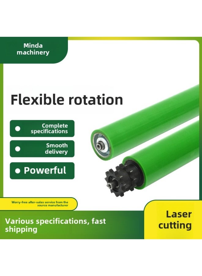 Rubber-coated Sprocket Roller Assembly Line Transmission Multi-band Power Roller Polyurethane Stainless Steel Power Rubber-coated Roller-Specifications:Rubber-coated Roller - Image 2