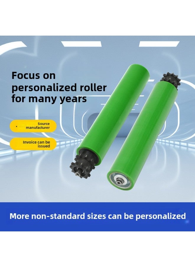 Rubber-coated Sprocket Roller Assembly Line Transmission Multi-band Power Roller Polyurethane Stainless Steel Power Rubber-coated Roller-Specifications:Rubber-coated Roller - Image 3