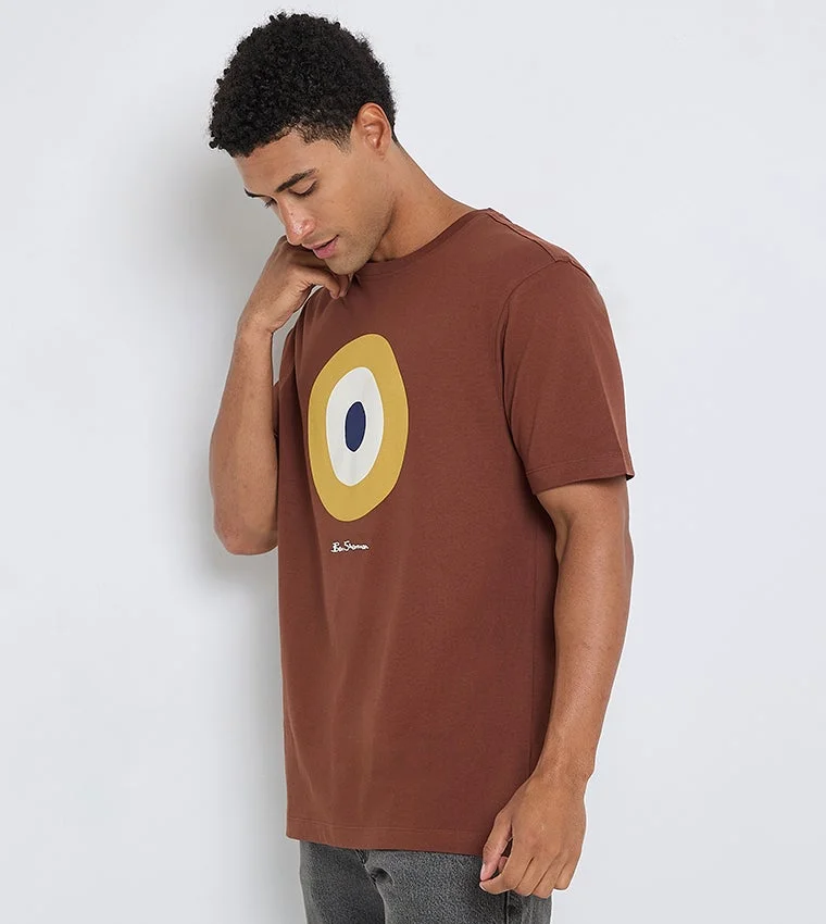 بين شيرمان Ben Sherman Men's Crew Neck Short Sleeve Printed T-Shirt