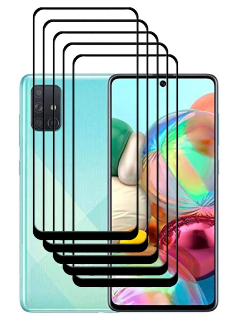 ACLIX 5 Pieces Antistatic ESD Dustproof Premium Quality High Definition Tempered Glass Screen Protector Designed For Samsung Galaxy A71 - Image 1