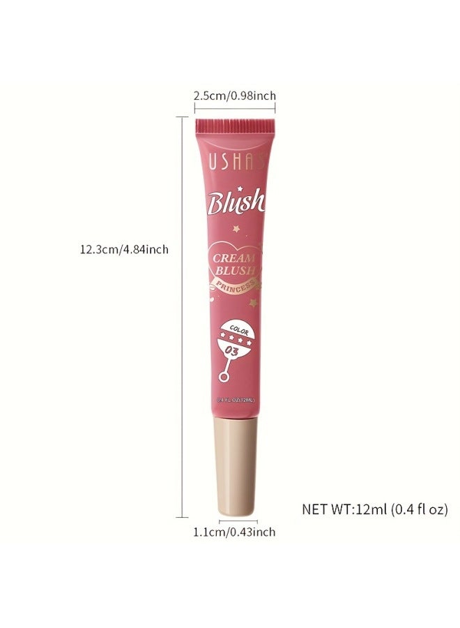 Ushas 4-color Liquid Blush Eye Shadow Explosion Models Lip And Cheek Dual-use Repair Natural Fine Flash Highlights - Image 4