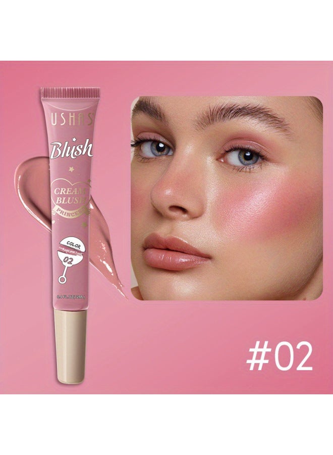 Ushas 4-color Liquid Blush Eye Shadow Explosion Models Lip And Cheek Dual-use Repair Natural Fine Flash Highlights - Image 1