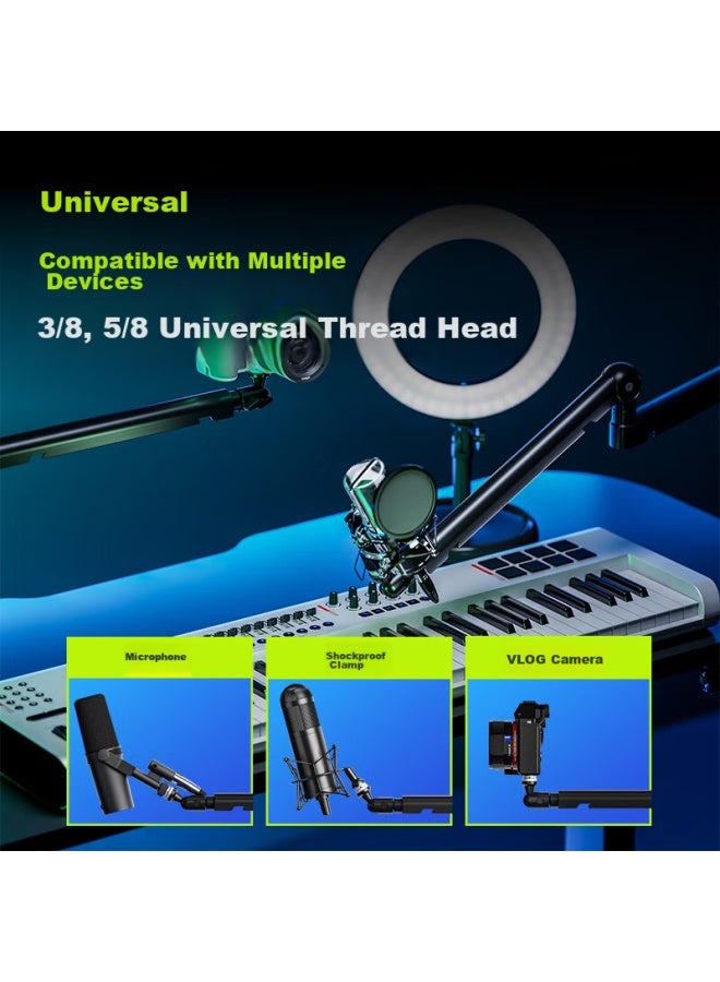 Humanex Songnen X Microphone Stand, Desktop Suspension Bracket, For Karaoke, And Recording, 2kg Load Capacity, Shock-resistant, Three-stage Detachable, nidirectional Folding, Ax-3 - Image 2