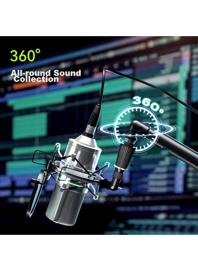 Humanex Songnen X Microphone Stand, Desktop Suspension Bracket, For Karaoke, And Recording, 2kg Load Capacity, Shock-resistant, Three-stage Detachable, nidirectional Folding, Ax-3 - Image 5
