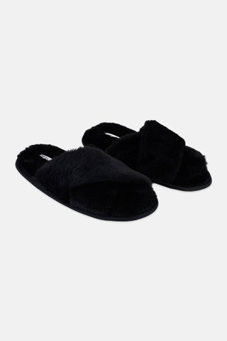 Women Teddy Criss Cross Slip Slipper, Black - pzsku/Z8577B55B1EDD9F364404Z/45/1746220645/96eba85b-4cbb-492a-a8ae-6ca654d78814