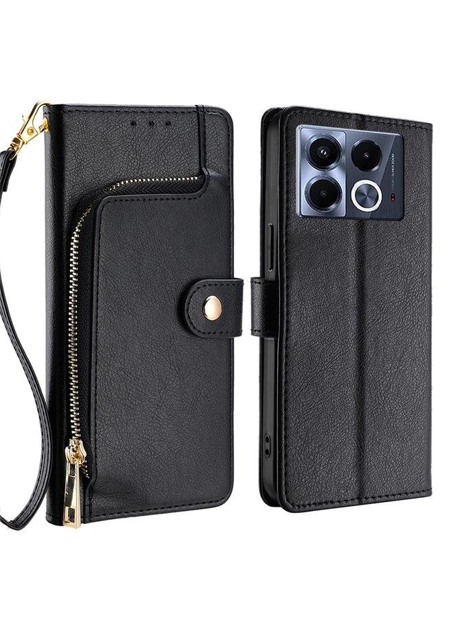 S-TOP Case For Infinix Note 40 5G Zipper Bag Leather Phone Case - Image 1