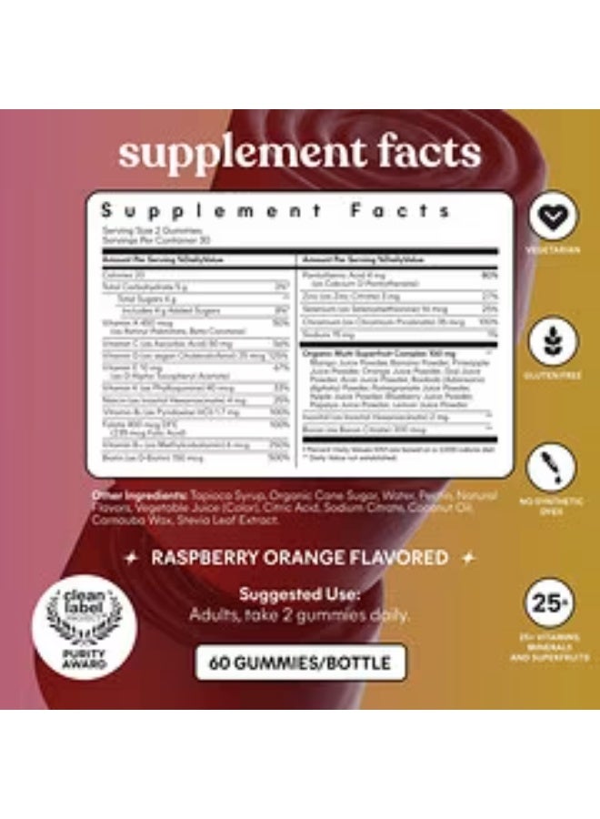 Lemme, Multi, Women's Daily Gummies, Raspberry Orange, 60 Gummies - Image 3