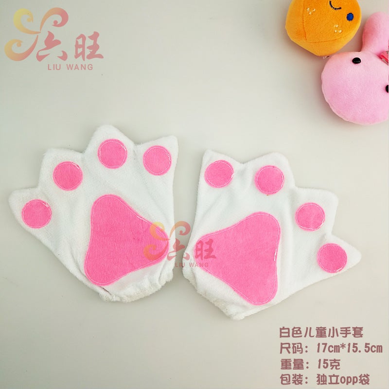 Cosplay Cartoon Claw Mittens white gloves 