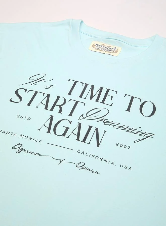 Difference of Opinion Men Oversized Slogan Print T-Shirt