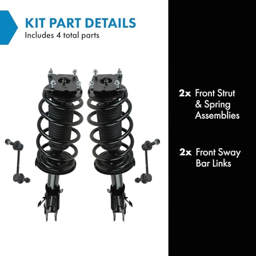 TRQ Front Suspension Kit Complete Strut & Coil Spring Assembly Sway Bar Stabilizer Link Compatible with 2011-2014 Ford Edge 2011-2015 Lincoln MKX - Image 2
