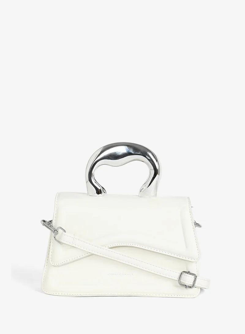 Haute Sauce  The Caldera Gloss Hand Bag - Chalk White for Women | Best Price UAE