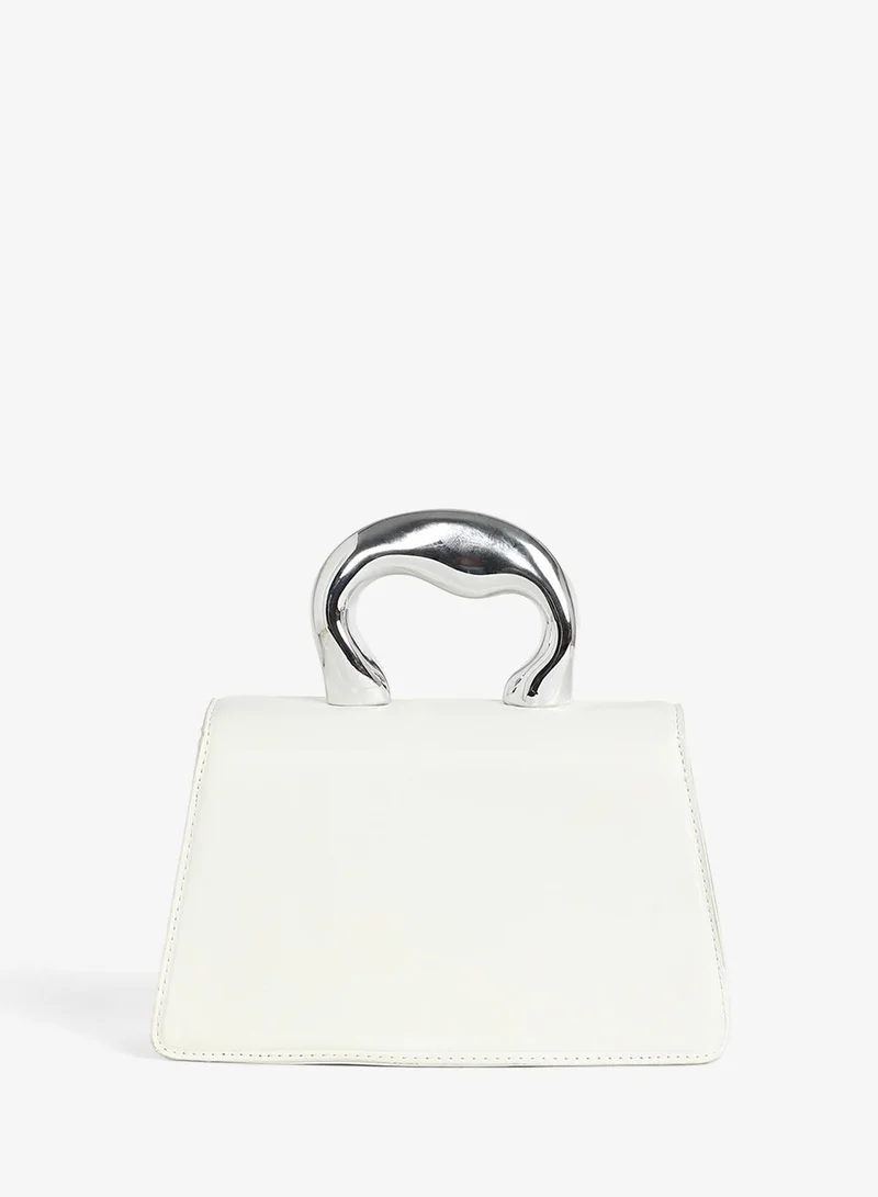 Haute Sauce  The Caldera Gloss Hand Bag - Chalk White for Women | Best Price UAE