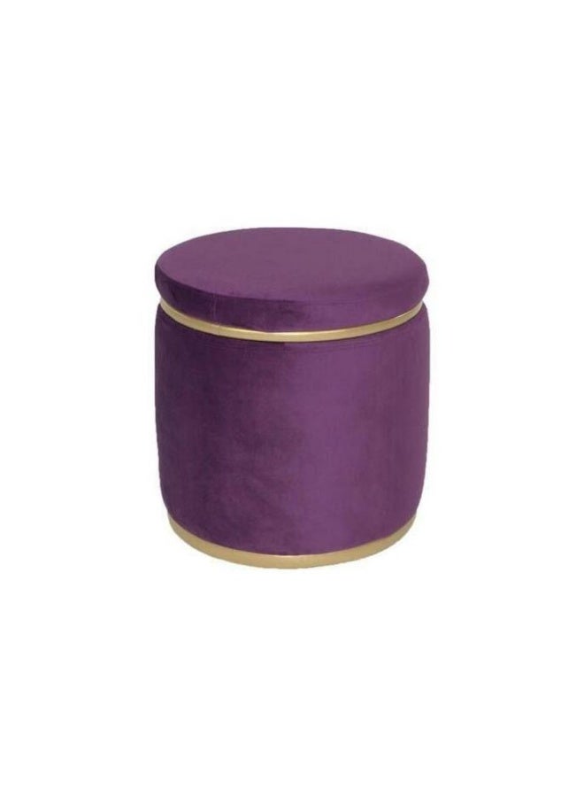 Luxury Pouf with Steel Frame – Modern Design Combining Comfort and Durability – Purple