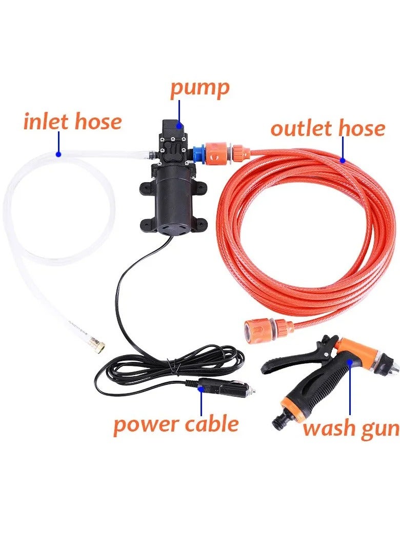 AROAQ 100W 12v Portable High Pressure Cleaning Pump 160PSI Car Garden Pet Electric Cleaning Pump Kit - Image 4