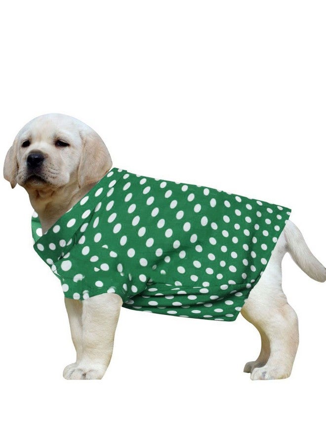 Western Era Super Soft Trendy Printed Shirt, Ultra Comfort Dog Apparel, Cotton Printed Breathable Basic Vest Dog Shirt, Cute Lightweight Thin Shirt For Your Furries (Xsmall - 12 Inch) (Polka Green) - Image 1