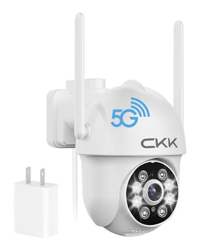 CKK 2K Security Cameras Outdoor 24G5G Wireless Home Security Camera Corded Power360 PTZ Motion Detection Color Night Vision 2Way Talk Waterproof Audible Floodlight Alarm Works with Alexa - Image 1