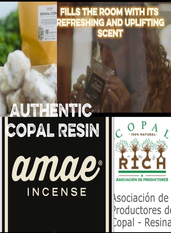 amae INCENSE Copal from México 100% Pure Natural Organic White Mayan Copal Rocks 3.5 Ounces / 100GRS. to Preserve The Aroma Comes in Pieces. - Image 3