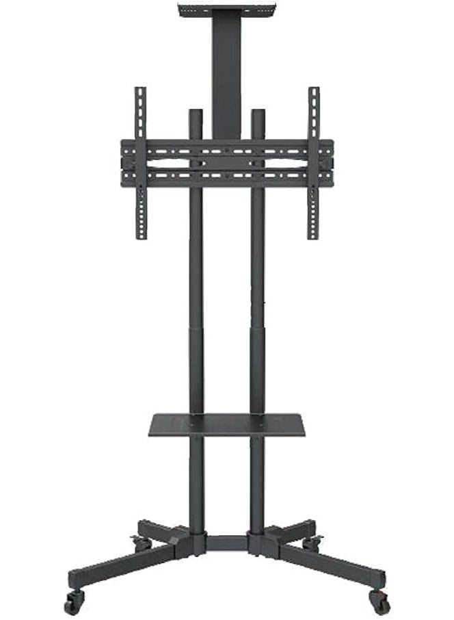 Mobile TV Stand for 32–65 Inch Screens – Heavy Duty Rolling Floor Stand with Wheels – Adjustable TV Mount with Shelf for Office, Home, or Presentations  - Image 1