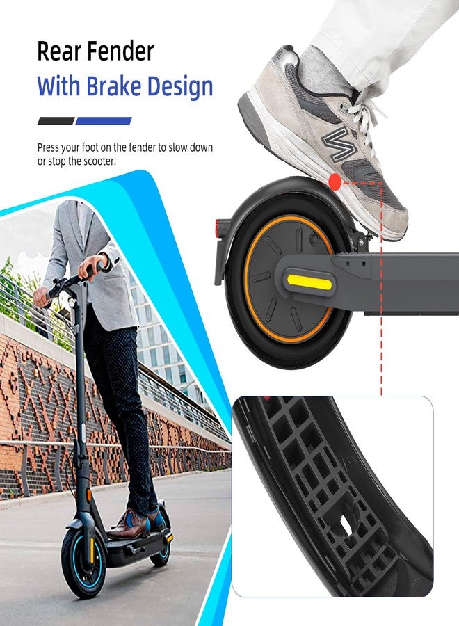 ulip Scooter Rear Fender Replacement Accessories with Tail Light with Brake Compatible with Segway Ninebot Max G30 G30D Scooter Gray - Image 3