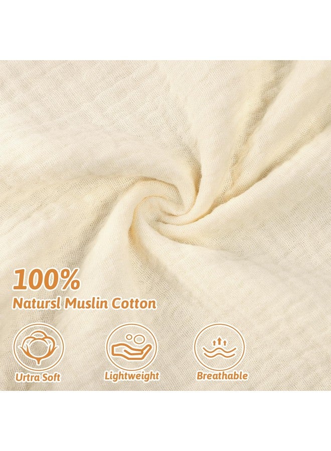 GFU Muslin Nursing Pillow Covers 2 Pack, Soft Feeding Pillow Slipcover for Breastfeeding Moms, Removable Case for Baby Girl and Boy (Beige,Brown) - Image 2