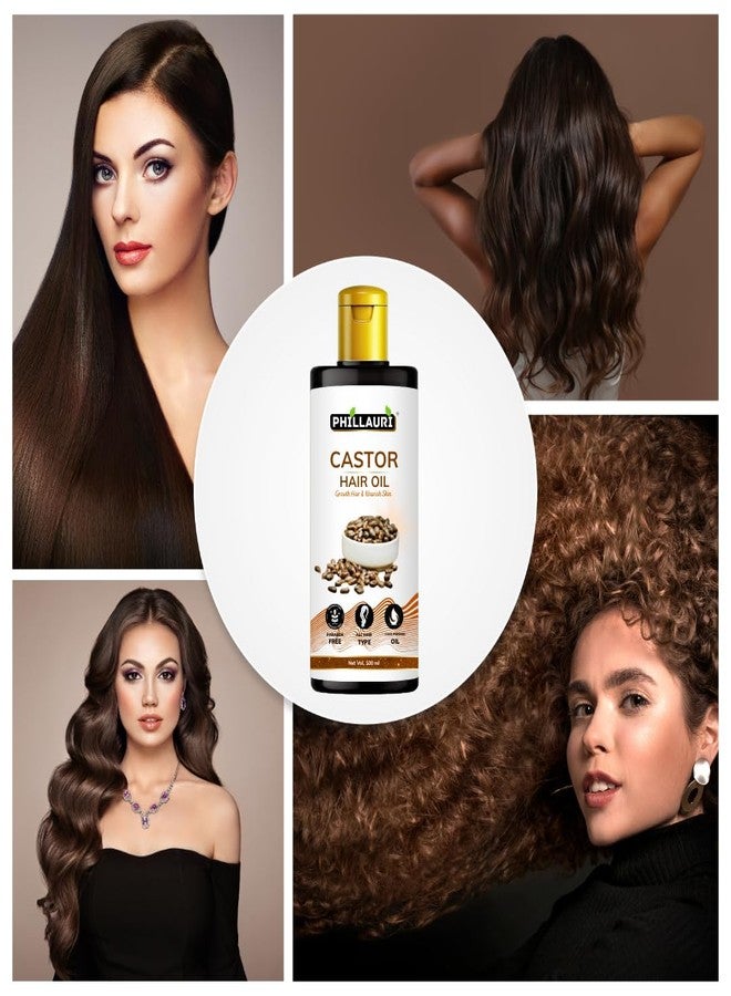 Phillauri Castor Oil for Hair & Eye Lashes Growth, Pure Castor (Arandi) Oil for Women & Men, Skin & Hair With Vitamin E & Mineral Free - 100ml (Pack of 2) - Image 4