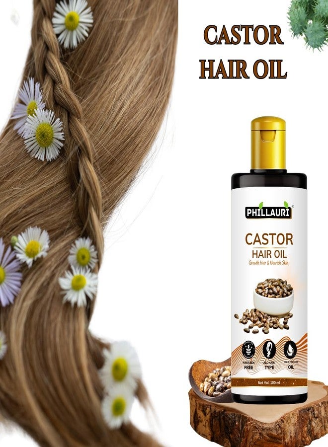 Phillauri Castor Oil for Hair & Eye Lashes Growth, Pure Castor (Arandi) Oil for Women & Men, Skin & Hair With Vitamin E & Mineral Free - 100ml (Pack of 2) - Image 5