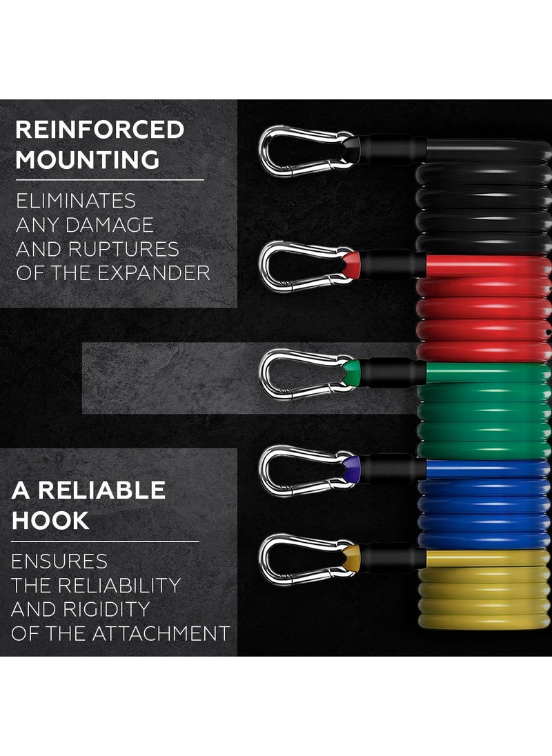 Bernessi - 150 LBS Resistance Bands for Workout Kit Men & Women, Exercise Resistance Tubes Set Workout Bands with Door Anchor Handles Legs Ankle Straps for Training Home Shape Body Physical Therap - Image 1