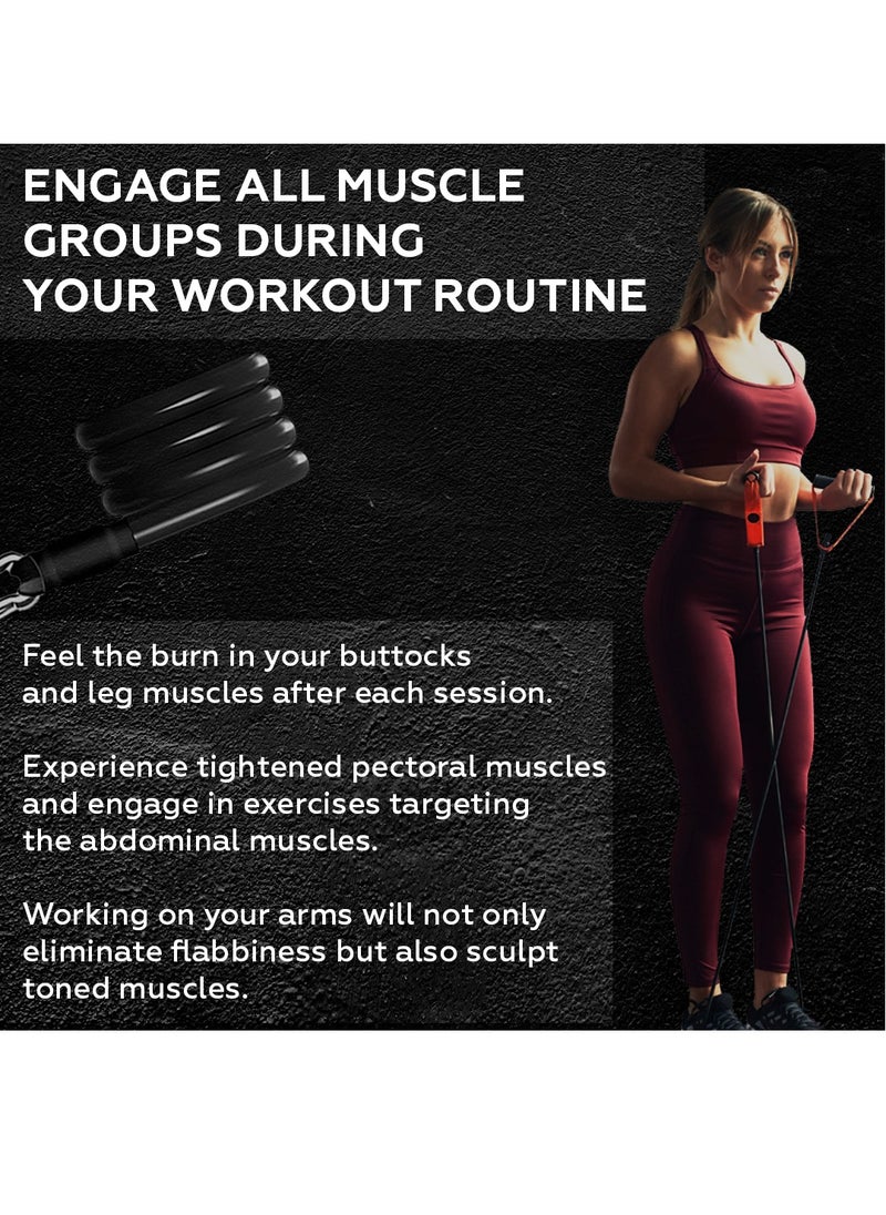 Bernessi - 150 LBS Resistance Bands for Workout Kit Men & Women, Exercise Resistance Tubes Set Workout Bands with Door Anchor Handles Legs Ankle Straps for Training Home Shape Body Physical Therap - Image 1