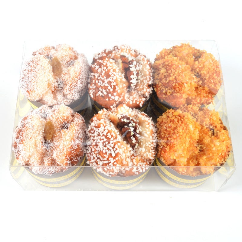 Realistic Caterpillar Bread Cake Model Cupcake Pack of 6 
