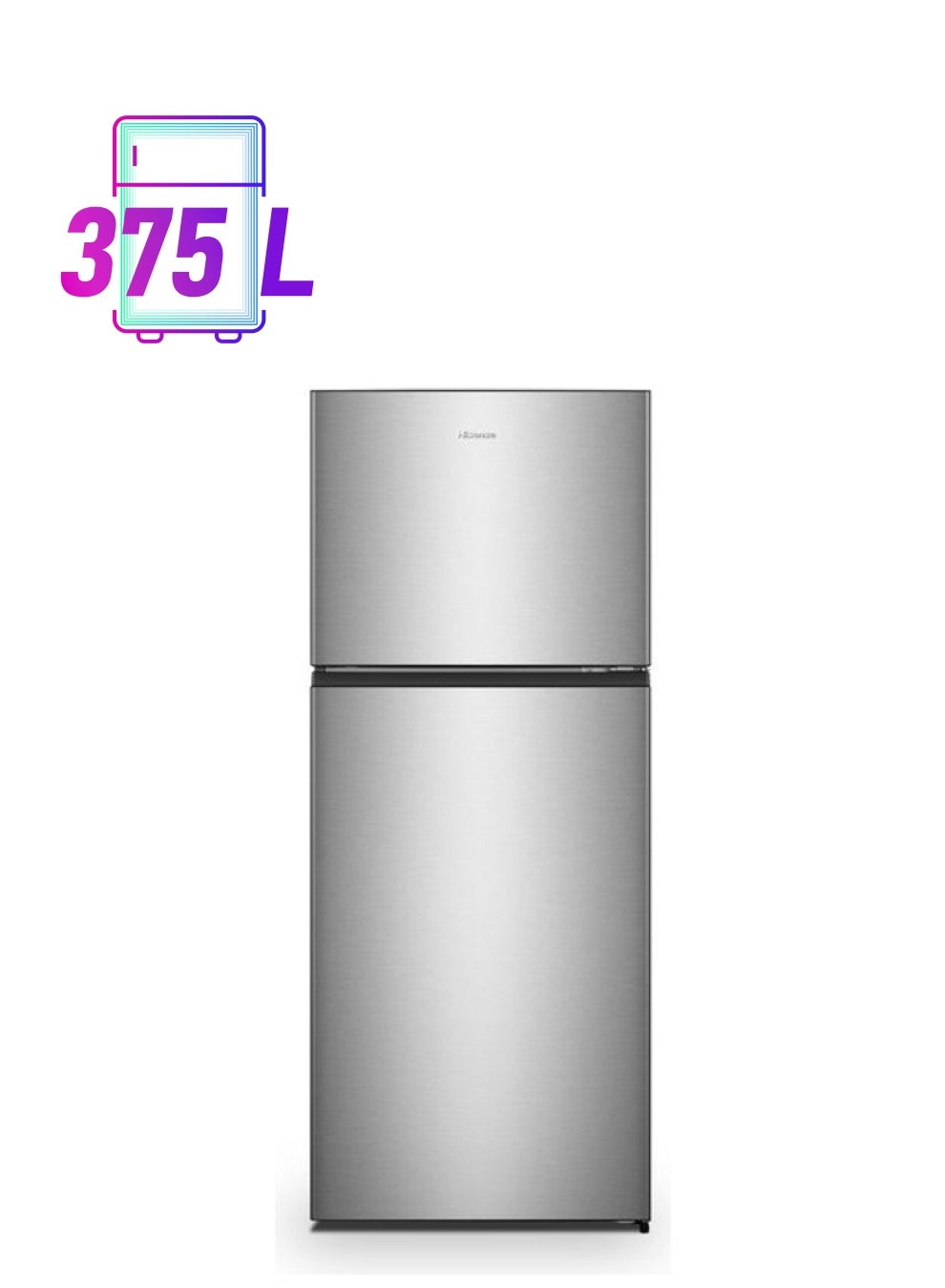 488L Gross/ 375L Net Capacity Double Door Top Mount No Frost Refrigerator With Recessed Handle,Led Interior Light 220 W RT488N4ASU Stainless Steel