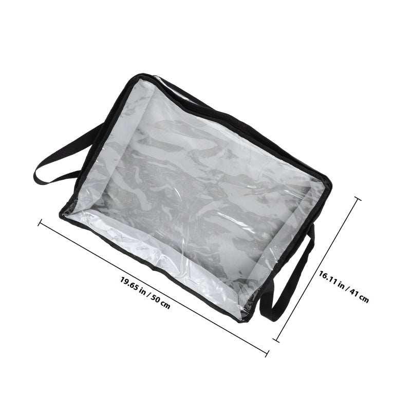 Large Clear Hat Storage Bag Foldable Hat Storage Case with Handles for Home Dorm - Image 2