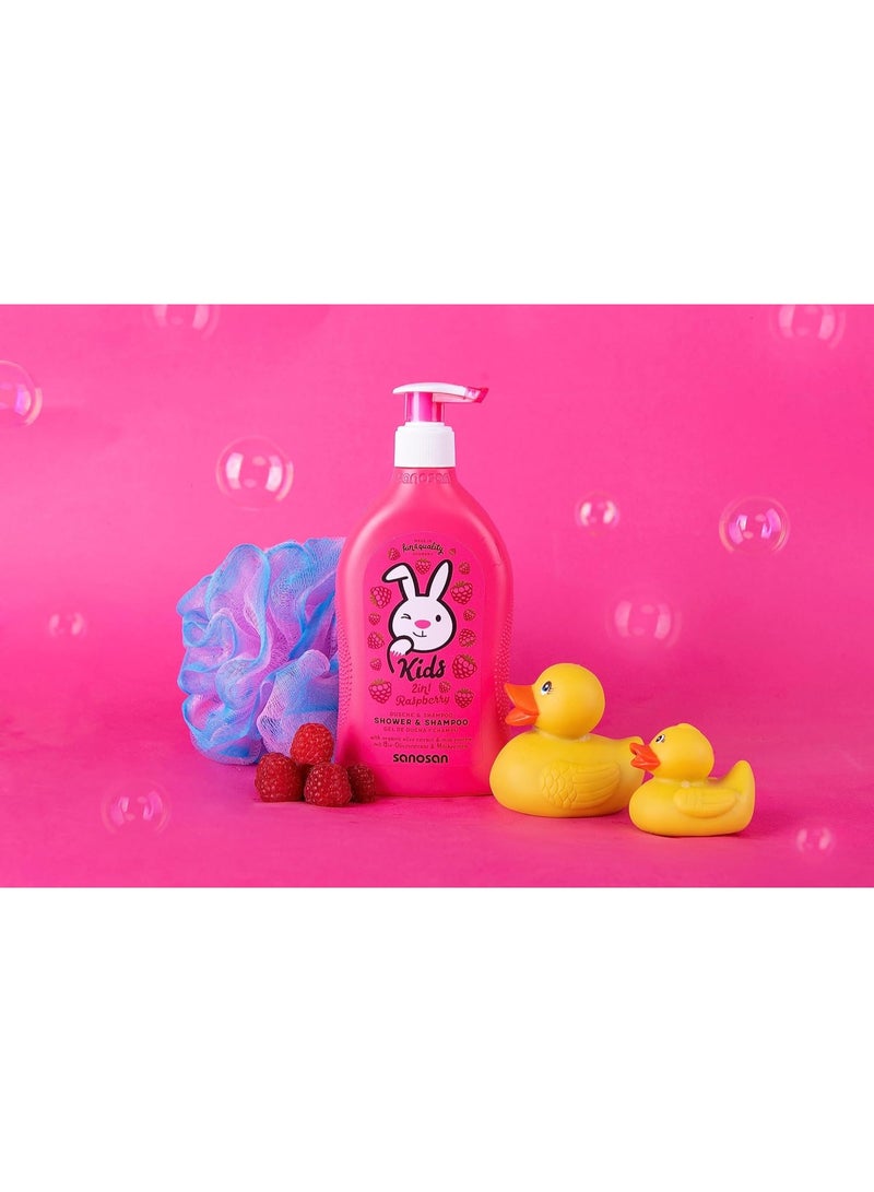 سانوسان شامبو وجل استحمام سانوسان كيدز 2 في 1 - بخلاصة التوت البري - بزيت الزيتون العضوي وبروتين الحليب - تركيبة لطيفة - Image 3