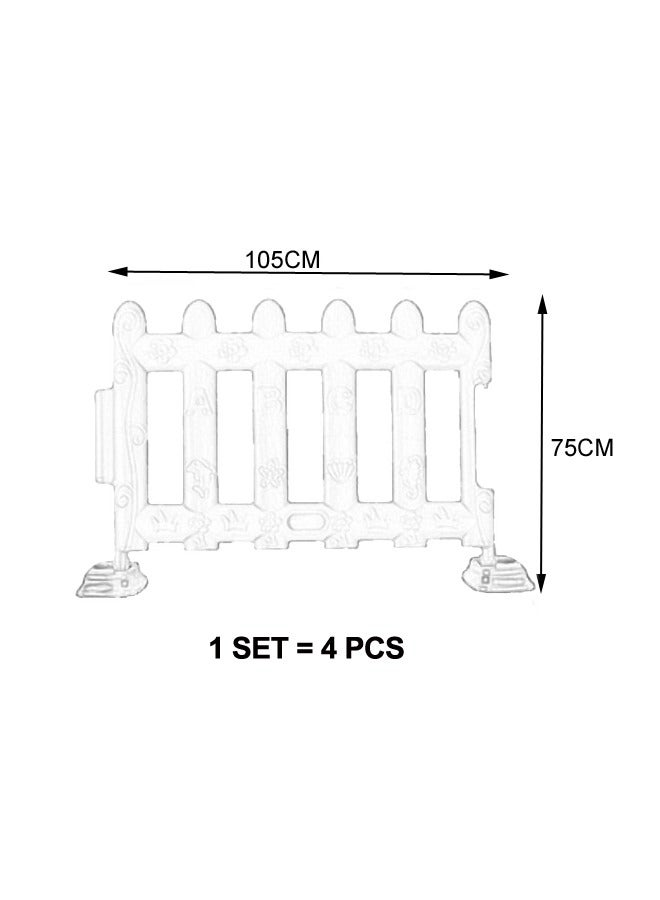 JSAITOYS 4-Piece Kindergarten Fence Baby Play Game Protection Child Safety Plastic Fences - Image 2