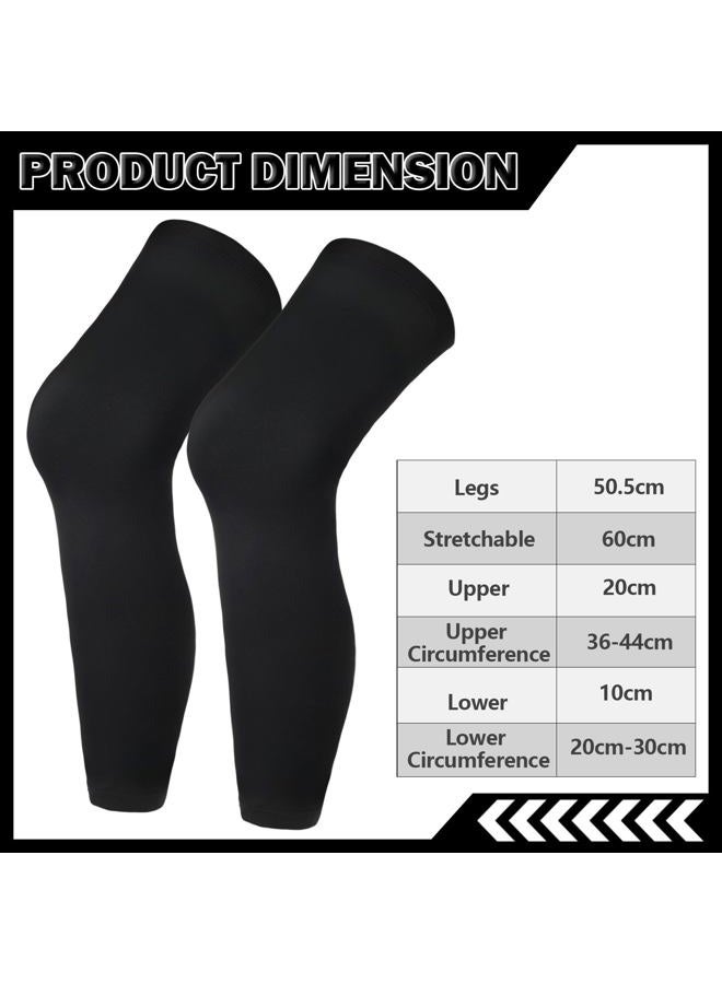APLZGMG Compression Leg Sleeve, Basketball Leg Sleeve Full Length Sports Cycling Leg Sleeves Knee Brace Undersleeve for Men Women Running - Image 3