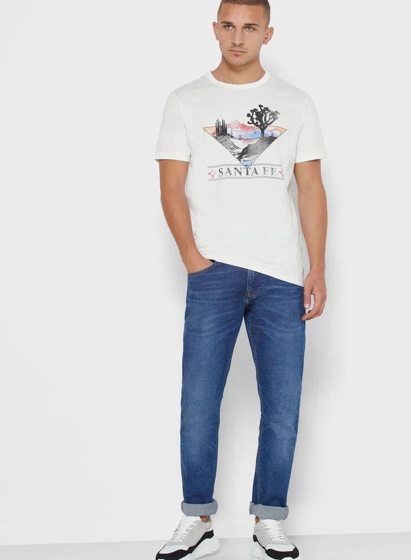 JACK & JONES Santa Fe Regular Fit Crew Neck T-Shirt