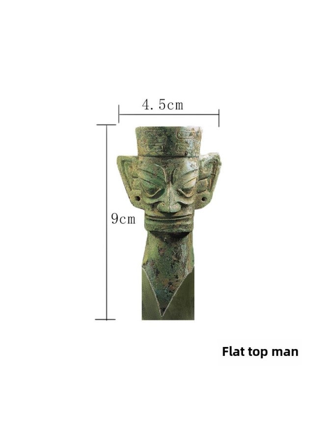 Sanxingdui Bronze Ware Archaeological Excavation Toy Blind Box Museum Cultural Relics Children's Cultural And Creative Big Stand Decoration Gift-Color:On-site Version Of The Flat-top Man + Digging Tool Set  - Image 1