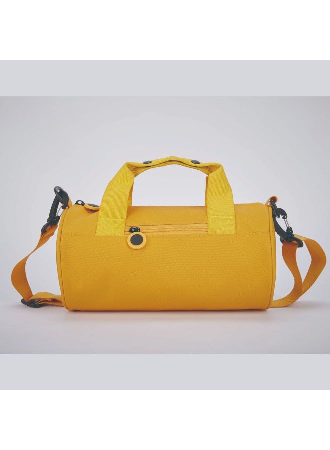 Cylinder Bag Yoga Dance Leisure Sports Bag Commuter Handbag Fashion All-match Shoulder Crossbody Bag-Color:Peach Powder-Size:Small - Image 4