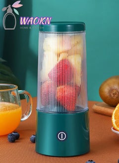 WAOKN Portable Fruit Blender Personal Juice Cup for Smoothies Wireless Rechargeable Mixer For Travel Sports Office School Juice Cup Powerful Blades Cordless Juicer For All Kinds Of Fruits  - Image 1
