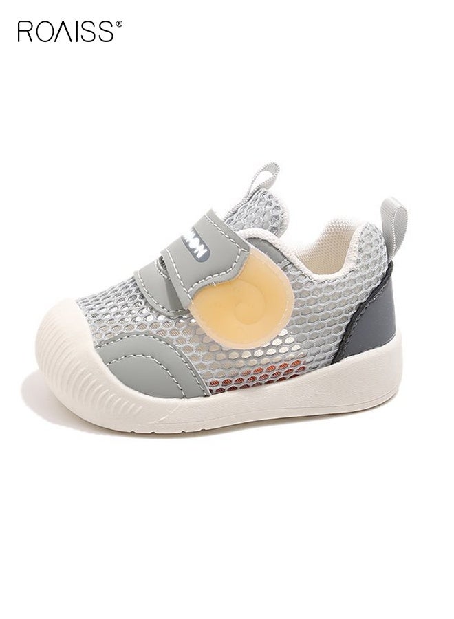 roaiss Baby Walking Shoes with Hollow-carved Design, Infant Sneakers with Anti-collision Round-toe and Anti-slip Design, Breathable Outdoor Shoes for Little Kids  - Image 1