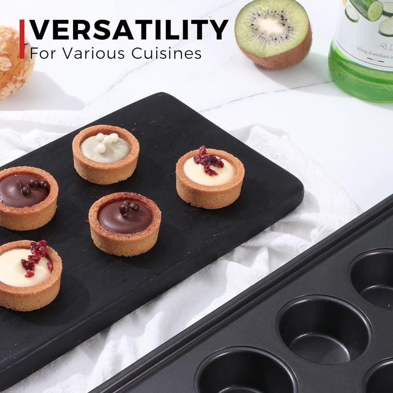 HONGBAKE 48 Cup Mini Muffin Pan, Small Cupcake Pan, Premium Nonstick Muffin Tin for Baking Cheesecake, Dishwasher Safe and Heavy Duty, Carbon Steel - Image 5