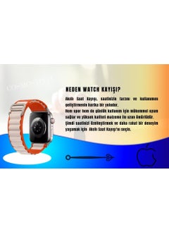 Cosmostech Compatible for Smart Watch Watch 42MM 44MM 45MM 49MM 1/2/3/4/5/6/se/7/8/ultra Double Layer Band and Strap White(Red)  - Image 2