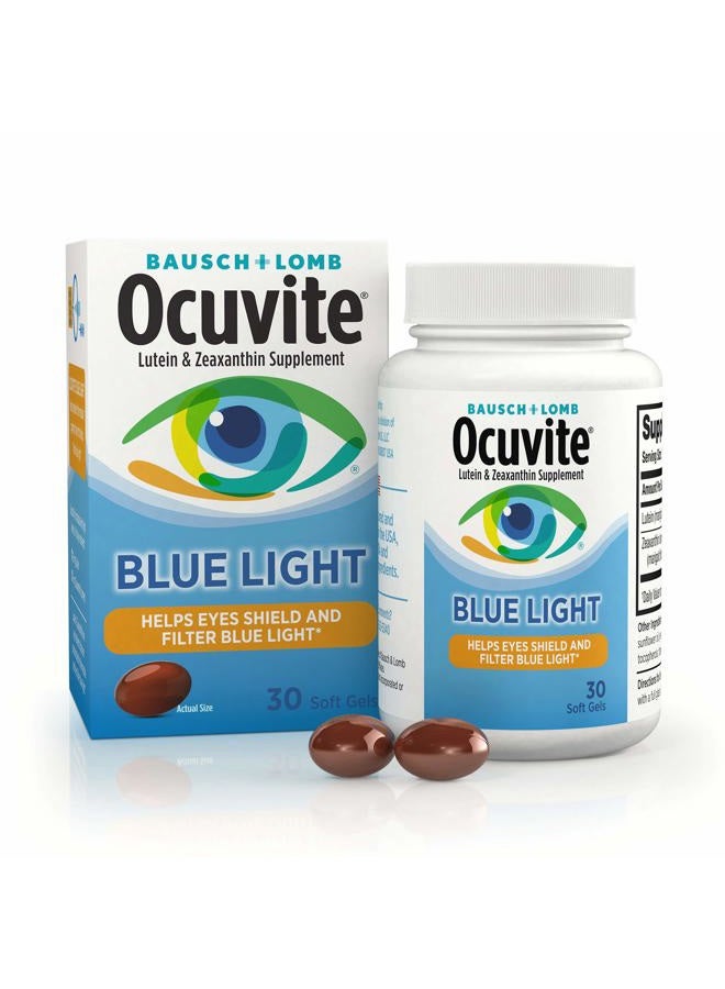 Ocuvite باوش + لومب لوتين 25 ملغ مكمل لوتين وزياكسانثين، 30 كبسولة لينة - Image 1