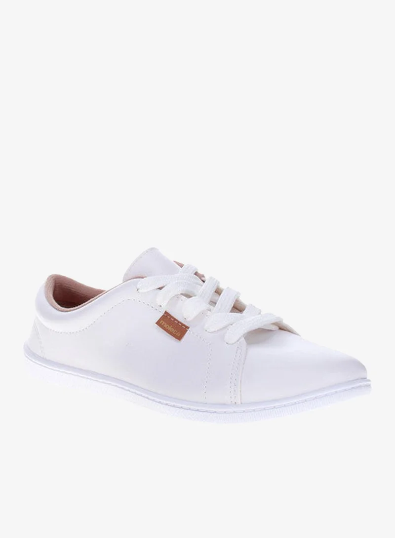 MOLECA Moleca Ladies Closed/Flat Shoes White | Made In Brazil