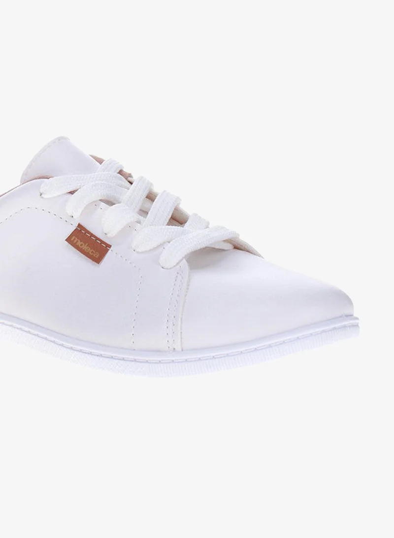 Moleca  Moleca Ladies Closed/Flat Shoes White | Made In Brazil for Women | Best Price UAE
