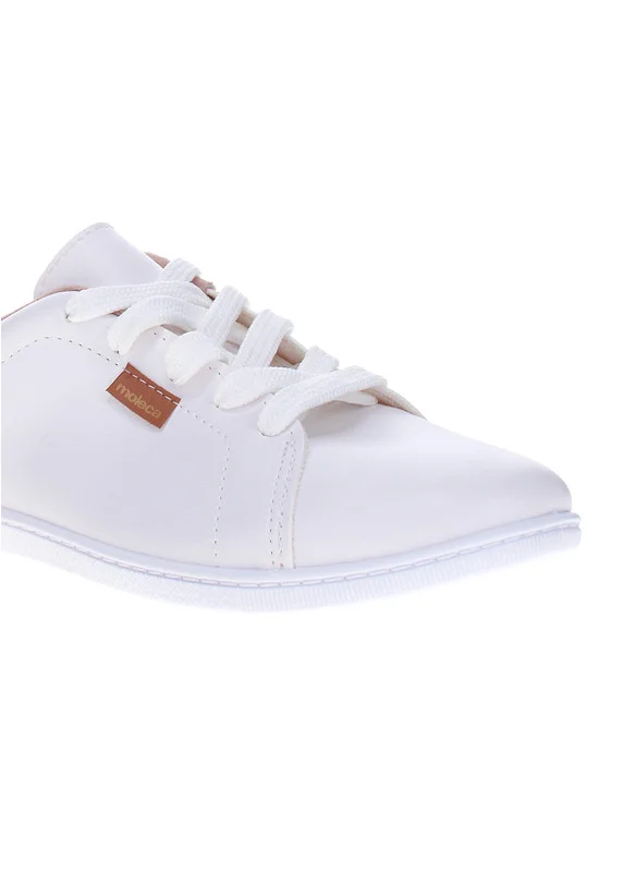 موليكا Moleca Ladies Closed/Flat Shoes White | Made In Brazil